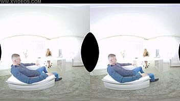 I experience VR office sex with Lena Nitro, sucking hard.