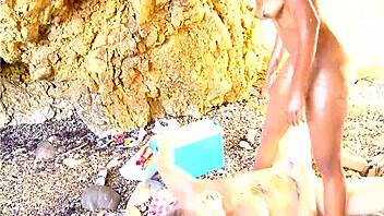 In this casual orgy, the cute black girl mixes food and sex