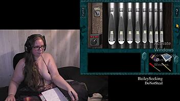 Fetish BBW rides a naked carousel in part 4