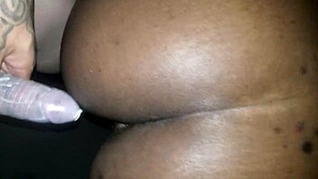 Big-ass ebony chick pounds asian intensely