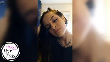 Small tits and tattoos - Lina Nakamura's steamy solo show in public