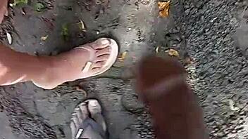 sex with well-endowed black man on beach exhibitionism