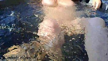 can't hold back with my wet step sisters, outdoor bathtub threesome with epic footjob and cum on feet