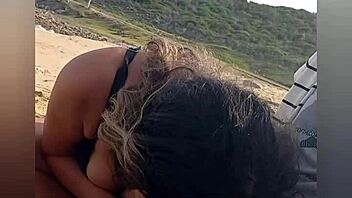 sex with well-endowed black man on beach exhibitionism
