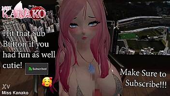 Teasing with giant cat girl tits! Vtuber titty fuck!