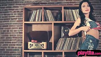 Beautiful brunette babe elena romanova's striptease session