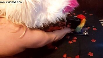 floofy bottom gets fucked by furry machine solo