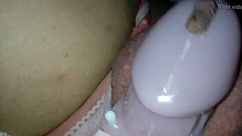 Cdzinha crossdress sissy slut plays with dildo and chastity belt