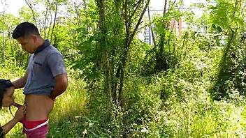 My stepsister gives me a blowjob in a private spot