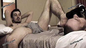 Foot fetishist gets his fix as redneck strips and submits