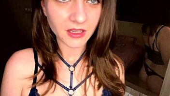 Horny maid teases with sexy big boobs and seductive ASMR kisses.