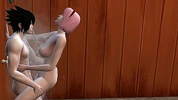 Hentai video: Sakura Sasuke's wild ride with big dick and anal action