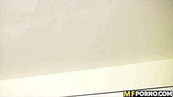 friend gives footjob with socks on