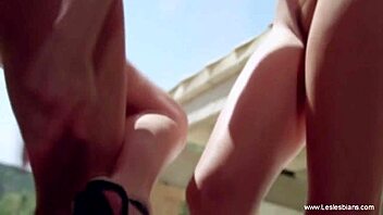 Anna Simone licking and kissing in nature!