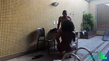 Busty Latina babe enjoys a rough spanking and intense pounding