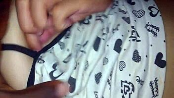 Making husband CUM with big black cock.