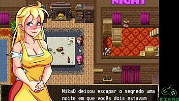 Cartoon babe Mary serves up big tits and ass in Aunt Rose's mansion