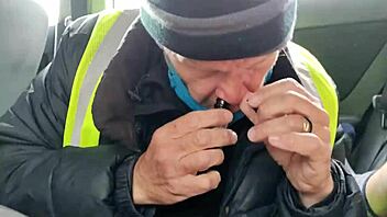 Backseat Uncut Fun: Swallowing Cum in Wild Car Action with Amateurs