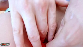 Blonde Teen 18+ with Huge Tits Deeply Fucked in Handjob Cumshot