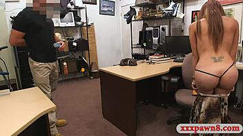 Crazy bitch gets slammed by pervert pawn man in hidden cam