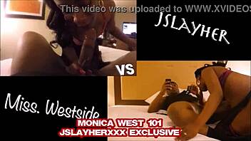 Jslayherxxx Monica West Rides Monster Cock in Shower