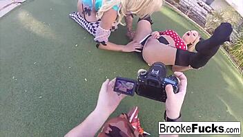 Brooke Banner fucks Olivia as Minnie in Halloween costume