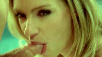 Blonde And Brunette Suck Cock With Cumshot Swallow