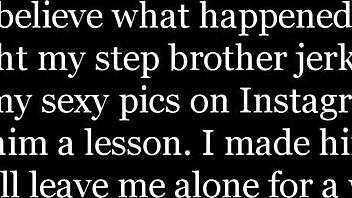 I caught stepbro JERKING OFF to my pics, made him FUCK me till I CUM - POV