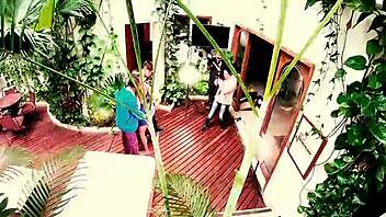 Safyra Safi and Vinny Kabuloso get naughty backstage with Lidy Silva directing the teen latina action.