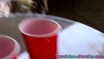 teens lick pussy and finger at party