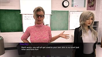 lets play nudist school with blonde brunette skinny crossdressing transfer 😎