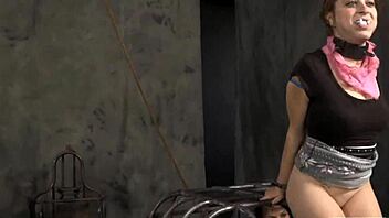 In this sadomasochism scene, the couple explores intense fucking.