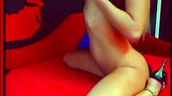Sexy blonde strips and teases on webcam
