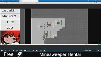 Animated porn featuring Minesweeper game