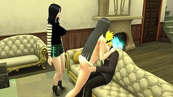 Naruto hentai episode 2: Naruto watches movie with wife, leads to threesome anal creampie