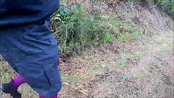 Pantyhose Tease In Outdoor Public Setting