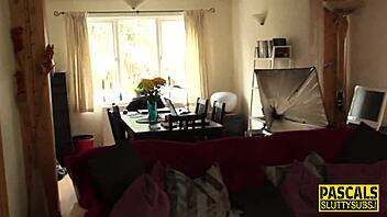 Busty sub milf gets her ass banged hard