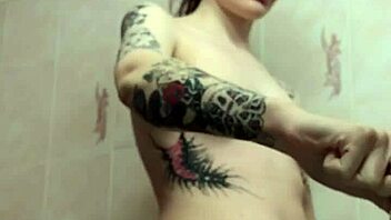Beautiful Girl Baths and Fingers Her Sexy Pussy in the Shower