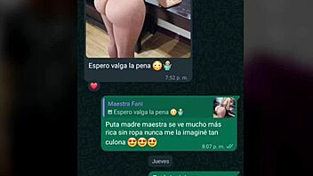 chat de whatsapp con mi maestra se pone caliente por la noche 😏