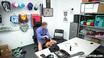 Suck that huge cock, teen, before punishment in garage