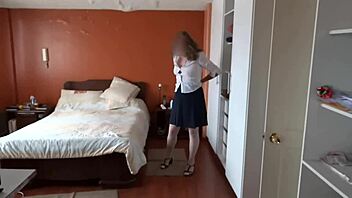 i wore lingerie for my stepson to relax, and he enjoyed it