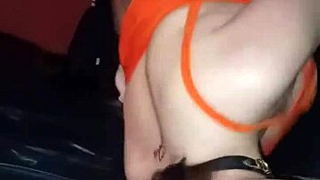 Casada Latina bent over for gangbang pussy pounding in swing