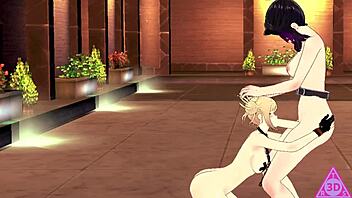 Toga Shinobu Futanari Hentai Halloween: Big Tits and Ass Action!