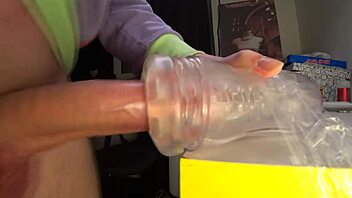 i cum hard in this tight rubber pussy