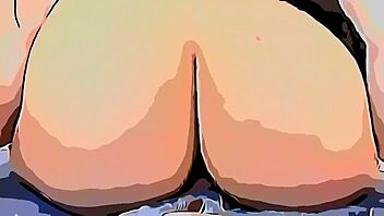 cartoon story of a stranger entering a house, moving panties aside, and surprising a girl without permission.