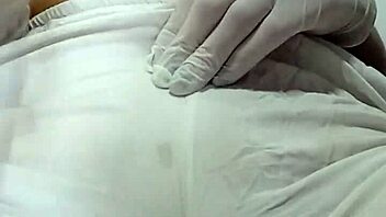 the punishment with white pants involves some spanking on her pussy but it's just a light tap