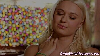 Sensual lesbian encounter during a relaxing massage