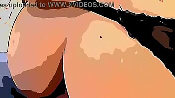 cartoon story of a stranger entering a house, moving panties aside, and surprising a girl without permission.