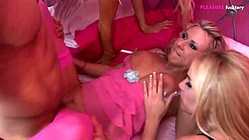 Amy azurra gets creampied in pyjama party orgy.