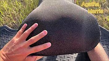 Outdoor Public Compilation with Sexy Agatha Harris